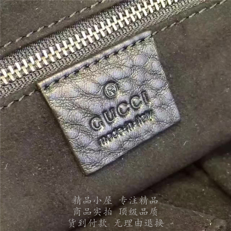 2017专柜新款顶级高仿包包gucci古驰 387074 黑色全皮真皮带夹层皮革公文包