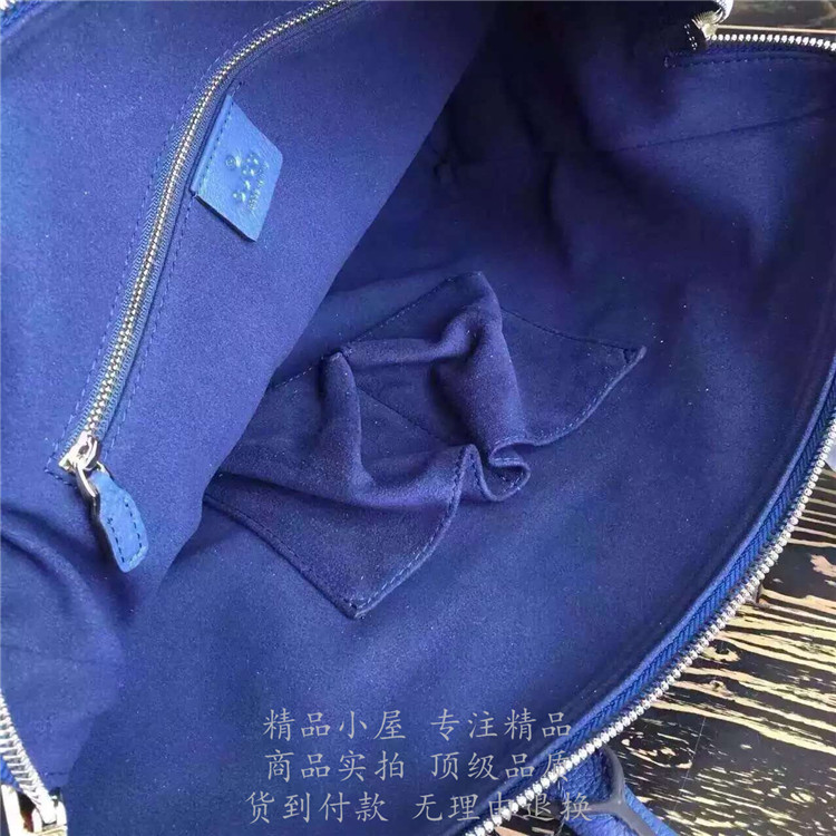 2017专柜新款顶级高仿包包gucci古驰 387074 蓝色全皮真皮带夹层皮革公文包