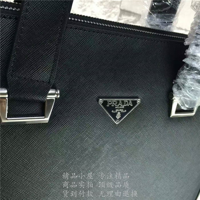 高仿奢侈品 PRADA-普拉达 81189-1原版十字纹（双拉链) 高仿包包