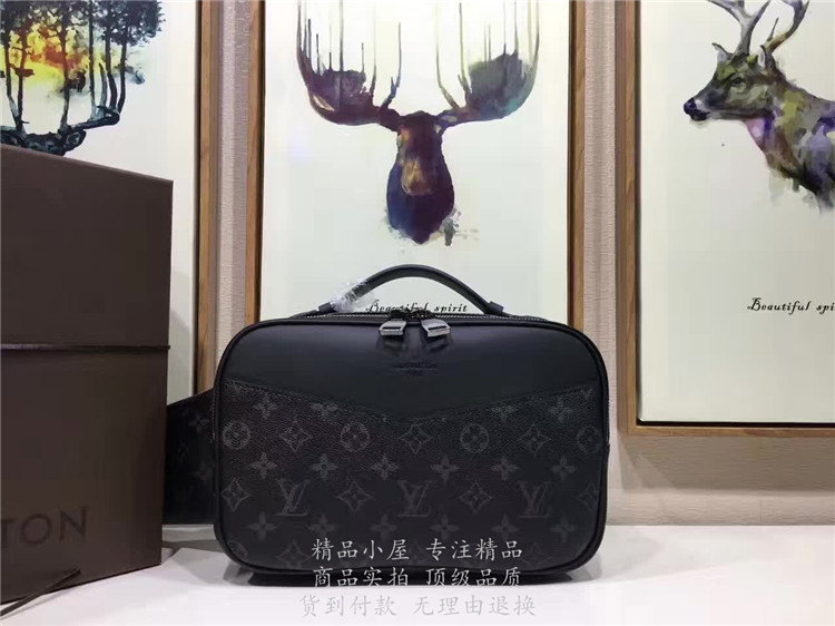 2017春夏新款顶级高仿LV单肩包高仿奢侈品 M42906 Explorer腰包高仿包包