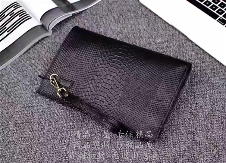 2017专柜新款顶级高仿versace大手包 高仿奢侈品 4009# 黑色蟒蛇纹全皮大手包高仿包包