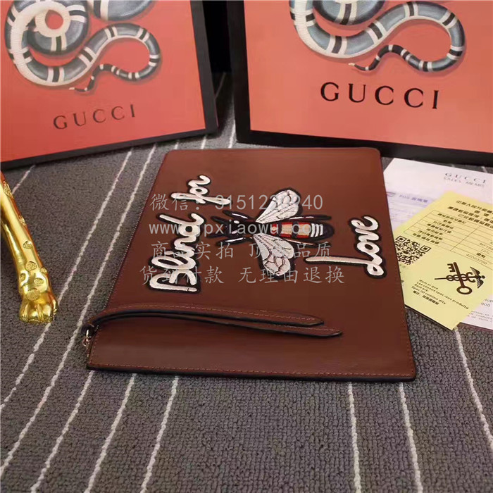 顶级高仿古驰gucci手包 高仿奢侈品 431416 刺绣真皮手拿包高仿包包