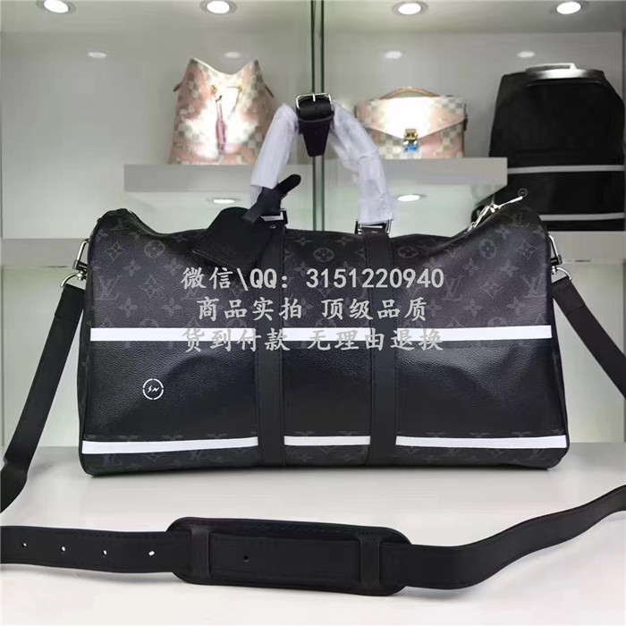 新款顶级精仿LV行李袋 M43413 KEEPALL45旅行袋配肩带