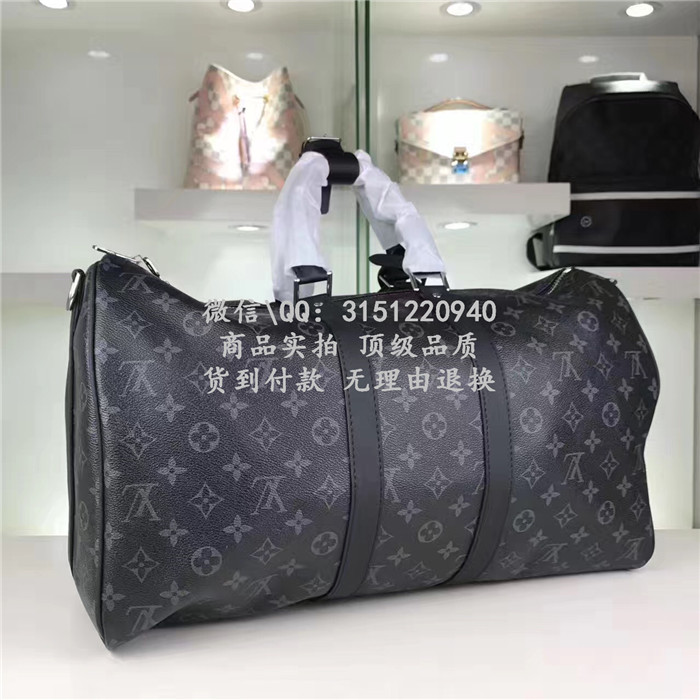 新款顶级精仿LV行李袋 M43413 KEEPALL45旅行袋配肩带