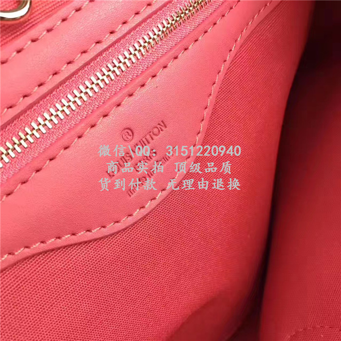 顶级精仿LV购物袋 M43373 粉红色Neverfull中号手袋