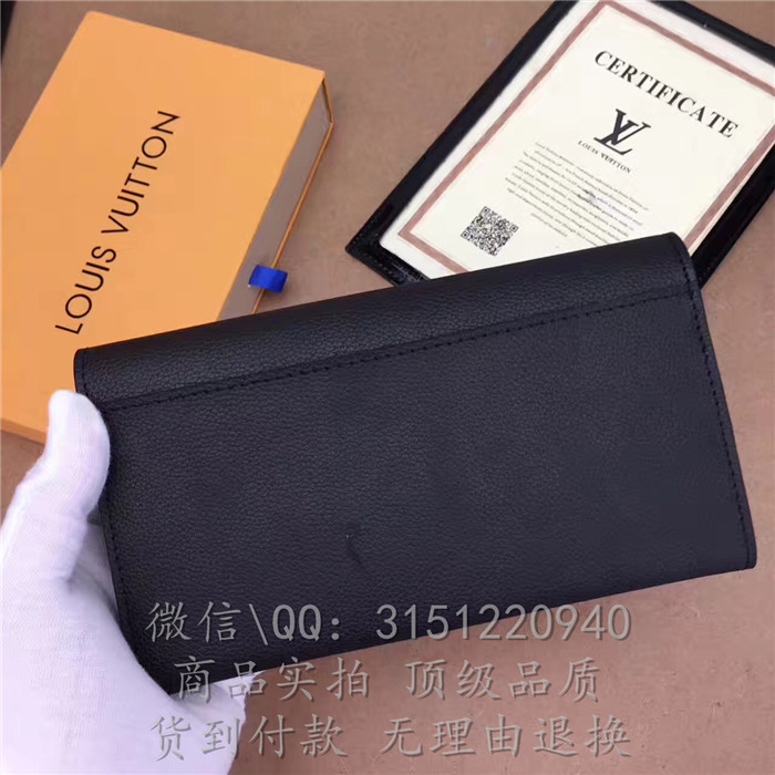 顶级高仿奢侈品LV钱包 M64104 黑色Capucines钱夹高仿包包