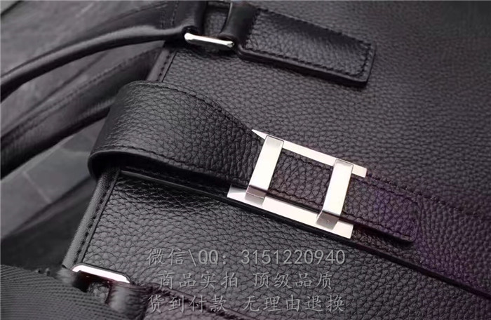 顶级精仿 Prada普拉达手提包 V126-1 黑色全皮荔枝纹男士公文包