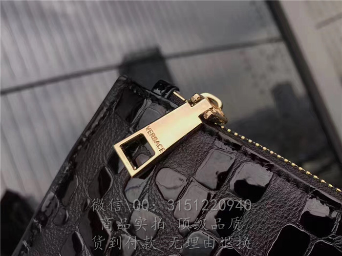 顶级精仿 Versace范思哲手包 8003-5 金色美人头鳞纹漆皮手拿包