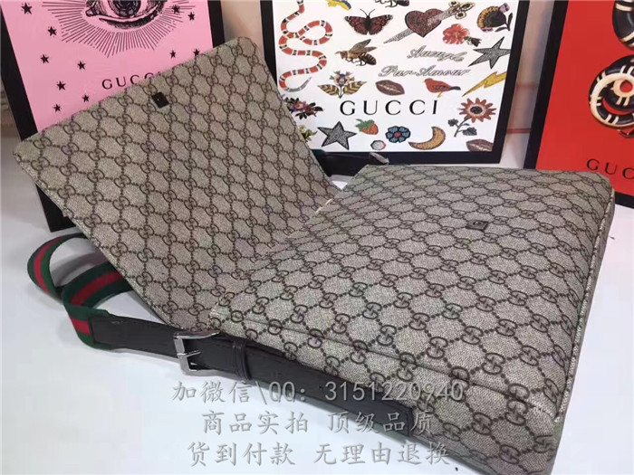 gucci古驰 337074米白 米白科技帆布邮差包