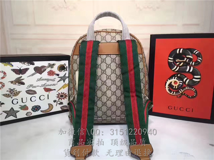 gucci古驰 427042花鸟刺绣 GG人造革双肩包