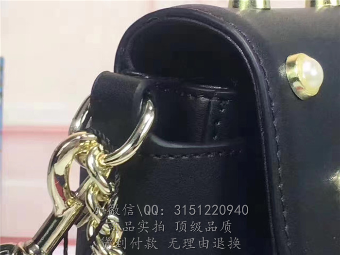 gucci古驰 453778黑色 Broadway真皮手拿包