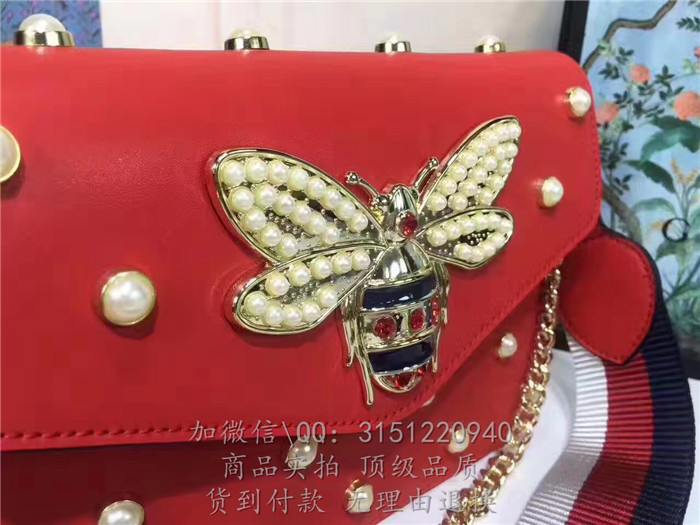 gucci古驰 453778大红 Broadway真皮手拿包