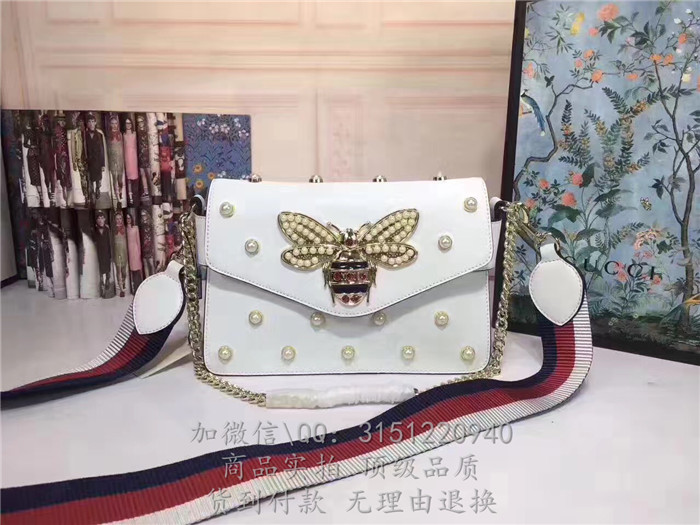 gucci古驰 453778乳白 Broadway真皮手拿包