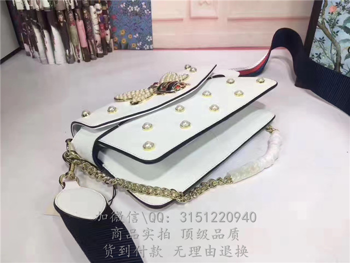 gucci古驰 453778乳白 Broadway真皮手拿包