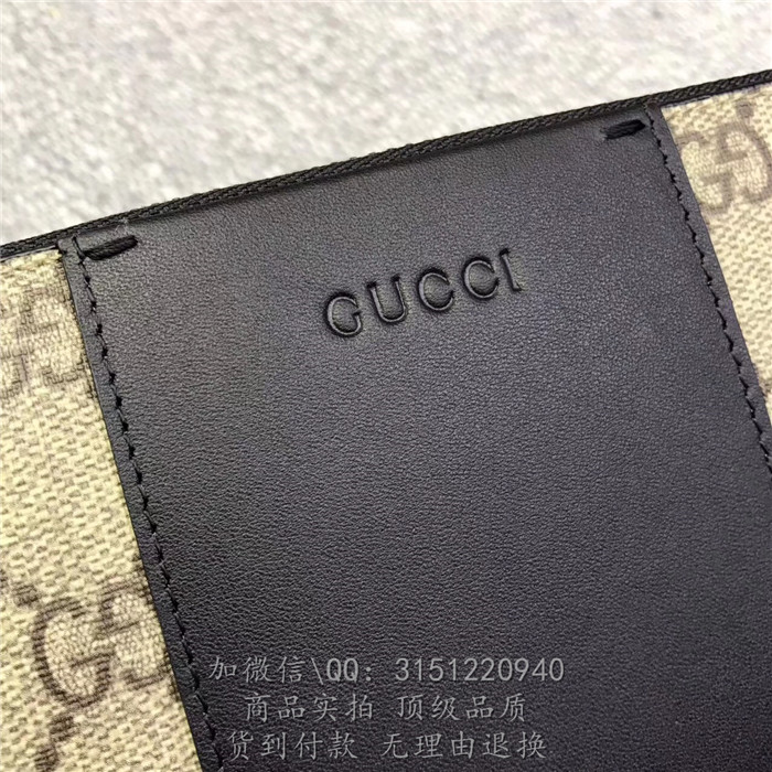 官网新款古驰gucci 451249 GG Supreme高级人造帆布全拉链式皮夹