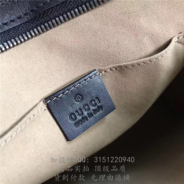 官网新款古驰gucci 475316 Gucci Signature织带真皮化妆包