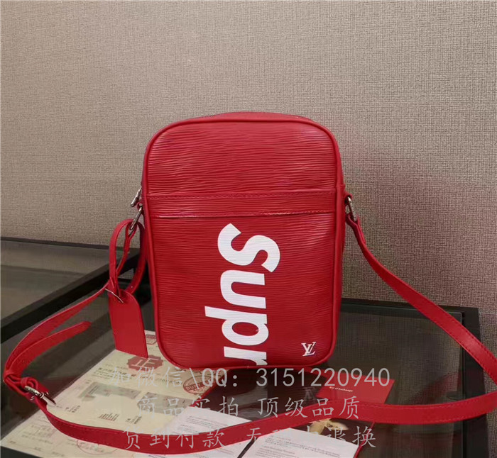 新款LV路易威登 M53435红色 supreme系列DANUBE小号手袋