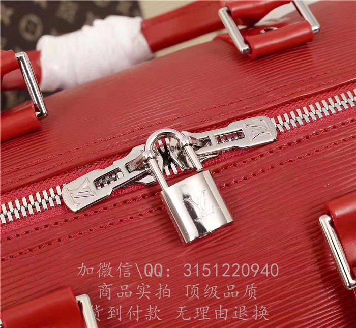 新款LV路易威登 M41418红色 supreme系列KEEPALL 45旅行袋