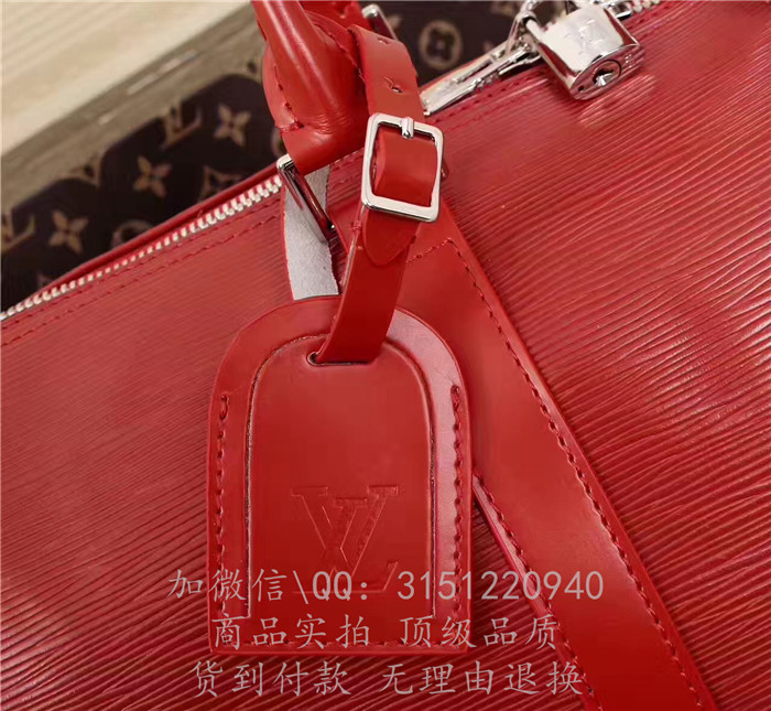 新款LV路易威登 M41418红色 supreme系列KEEPALL 45旅行袋