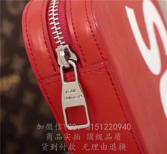 新款LV路易威登 M64207红色 supreme系列TOILETRY小号盥洗袋