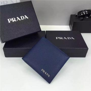 新款prada普拉达 2MO912深蓝 十字纹牛皮铆金logo短款西装夹