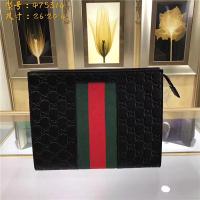 官网新款古驰gucci 475316 Gucci Signature织带真皮化妆包