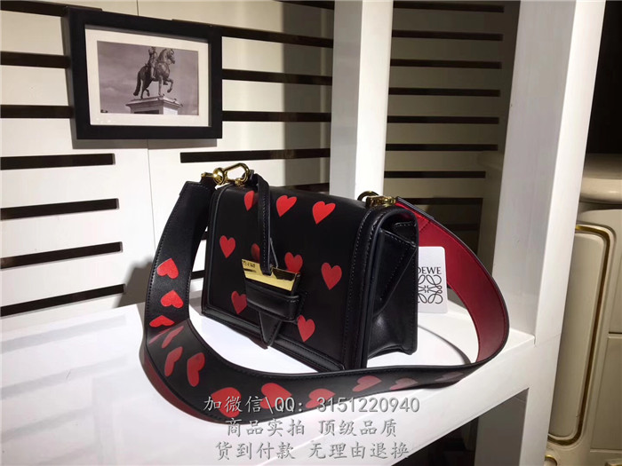 Loewe罗意威  9019 迷你Barcelona valentines印红心手袋