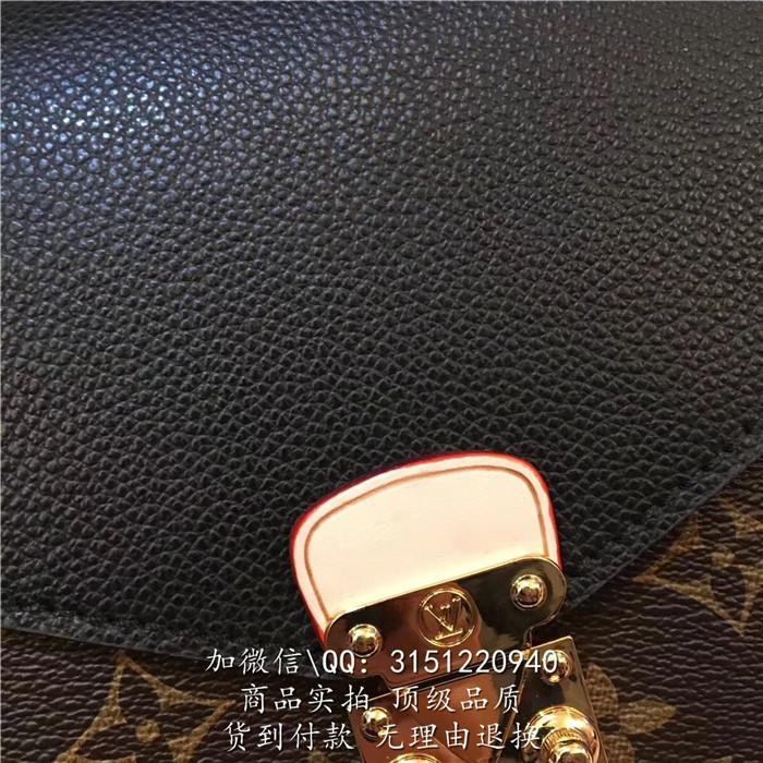 LV拼色老花翻盖链条包 M41223黑色 Pallas Chain 手袋