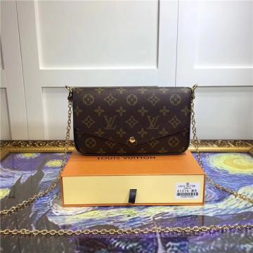 经典款LV路易威登 M61276黑色里布 POCHETTE FELICIE手袋