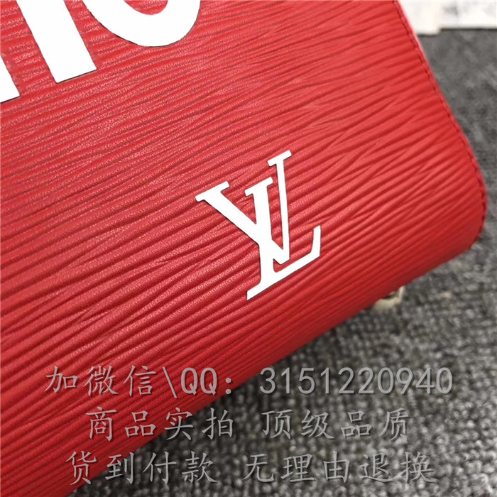 LV手提包 M41388红色 supreme系列CLUNY MM 中号手袋