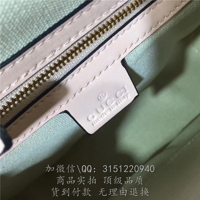 gucci手提包 498100裸粉 GG Marmont系列绗缝真皮手提包