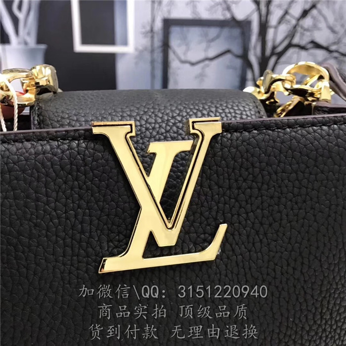 LV全皮斜跨链条包 M42935 CAPUCINES MINI CHAIN手袋