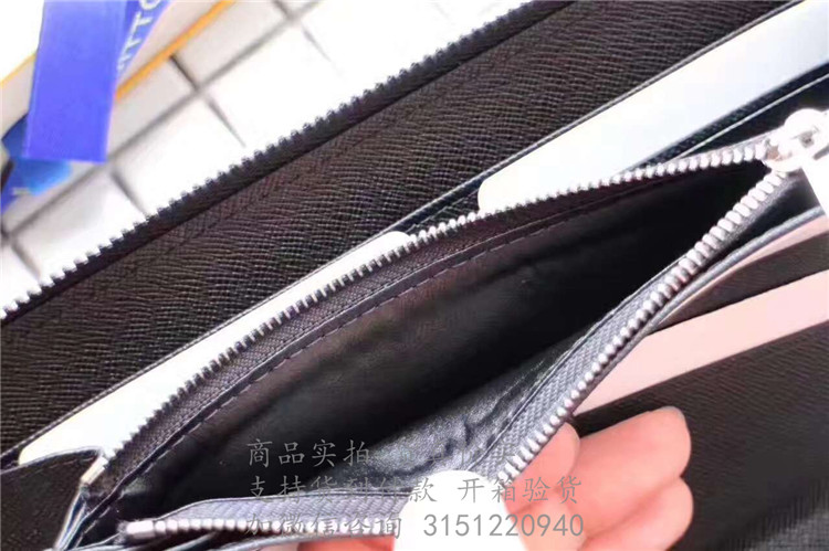 LV经典黑格大号拉链钱包 N63077 Zippy Organizer 拉链钱夹