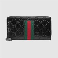 官网新款古驰gucci 408831 Gucci Signature织带全拉链式皮夹