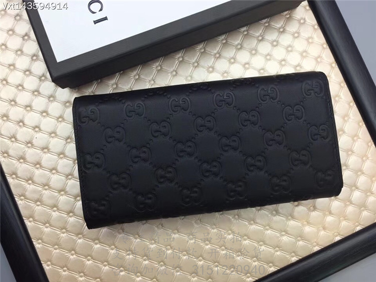 精仿Gucci长款钱包 369663 饰Gucci标识Gucci Signature皮革钱包