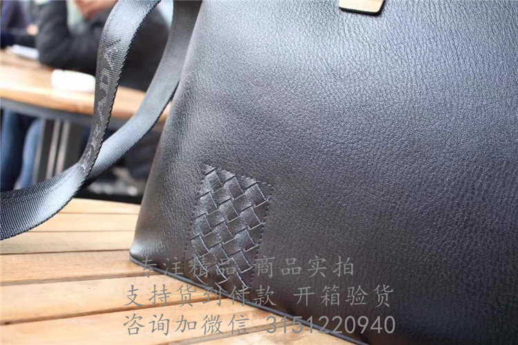 顶级高仿Prada公文包 0134-1 黑色荔枝纹编织装饰公文包