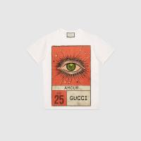 精仿Gucci短T恤 493117 “Amour”眼睛印花T恤