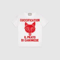 精仿Gucci短T恤 492347 “Il Prato di Ganimede Guccification”印花T恤