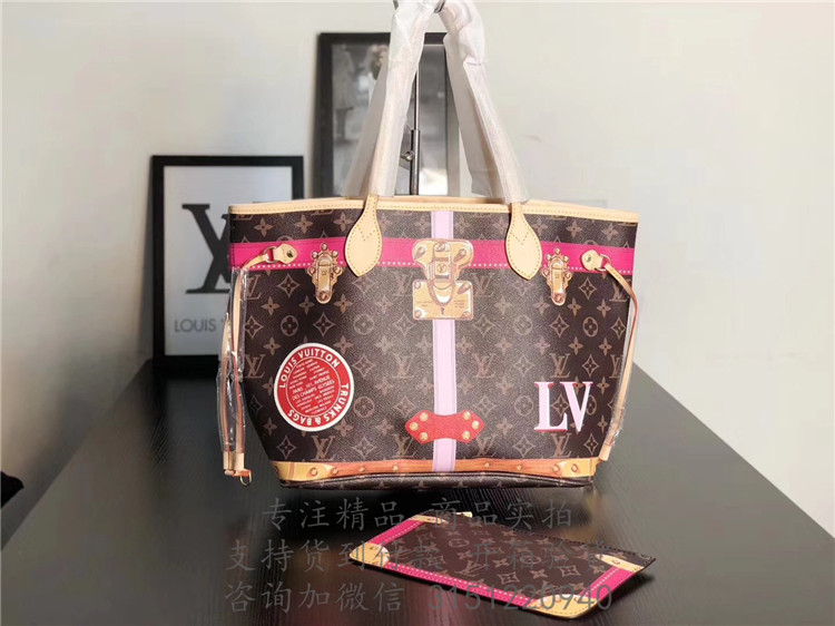 顶级高仿LV购物袋 M41390老花 Neverfull 中号手袋