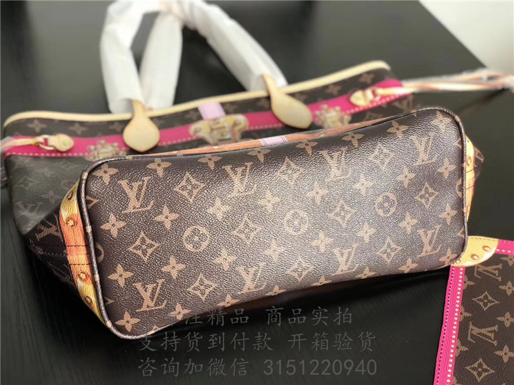 顶级高仿LV购物袋 M41390老花 Neverfull 中号手袋