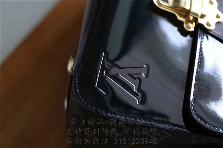 顶级高仿LV漆皮手提包 M53352黑色 Cherrywood 手袋