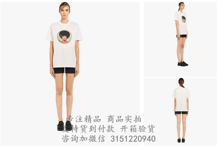 顶级高仿Prada棉T恤 35962 短袖平纹针织T恤