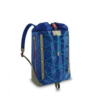 顶级高仿LV旅行背包 M43833蓝花 Backpack Outdoor 双肩包
