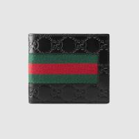 顶级高仿Gucci短款西装夹 408827 Gucci Signature织带钱包