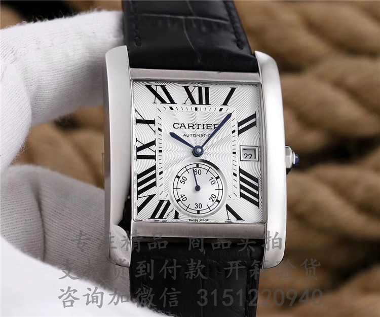 顶级高仿Cartier皮带机械腕表 W5330003 卡地亚-TANK系列 刘德华同款