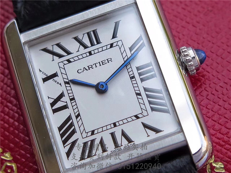顶级高仿Cartier女士皮带石英腕表 WSTA0030 卡地亚-TANK系列