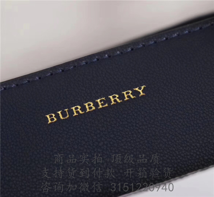 顶级高仿Burberry托特包 40729451深蓝色 The Belt - 大号皮革贝尔特包