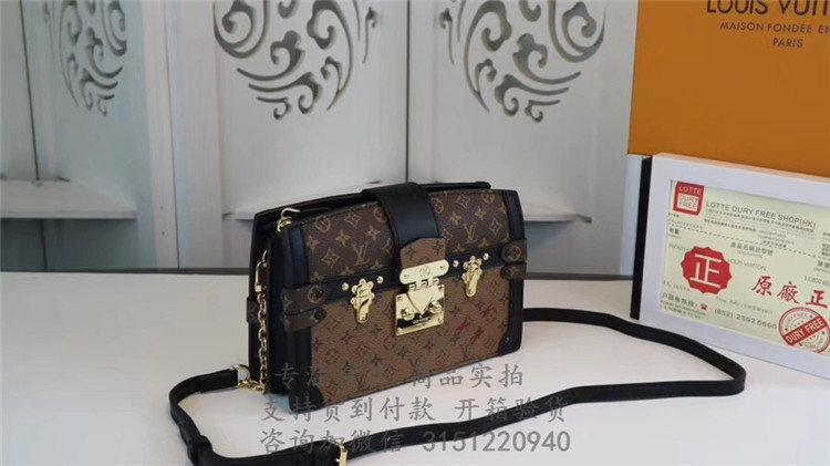 顶级高仿LV单肩盒子包 M43596黄花 TRUNK CLUTCH 手袋