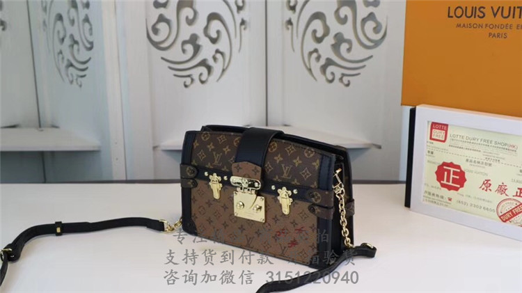 顶级高仿LV单肩盒子包 M43596黄花 TRUNK CLUTCH 手袋