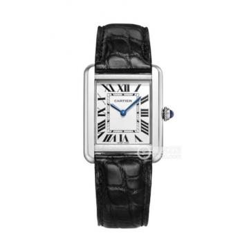 顶级高仿Cartier女士皮带石英腕表 W5200005 卡地亚-TANK系列